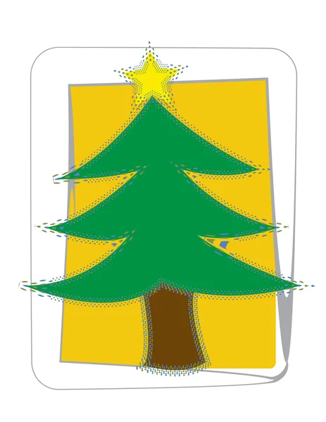 Illustration of decorated Christmas tree — Stock Photo, Image