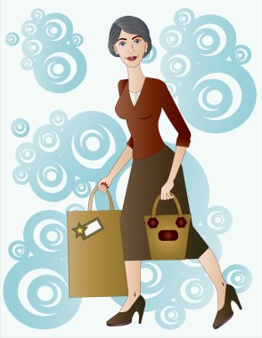 Beautiful lady with gifts.