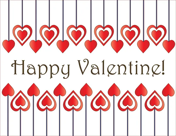 Happy valentine srdce — Stockový vektor