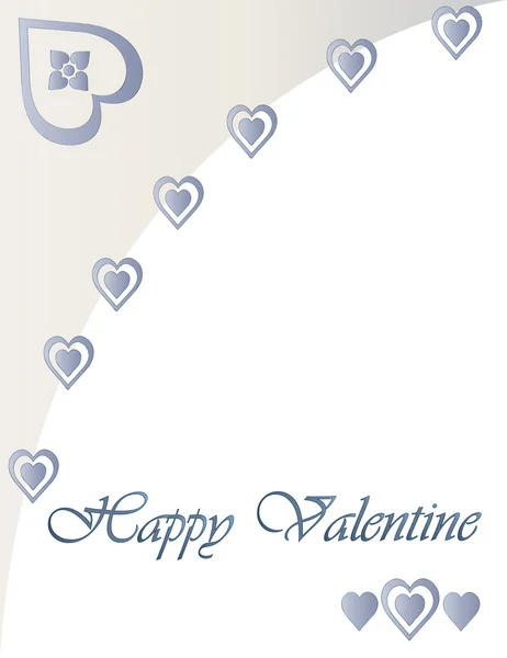 Gris Happy Valentine Hearts — Image vectorielle