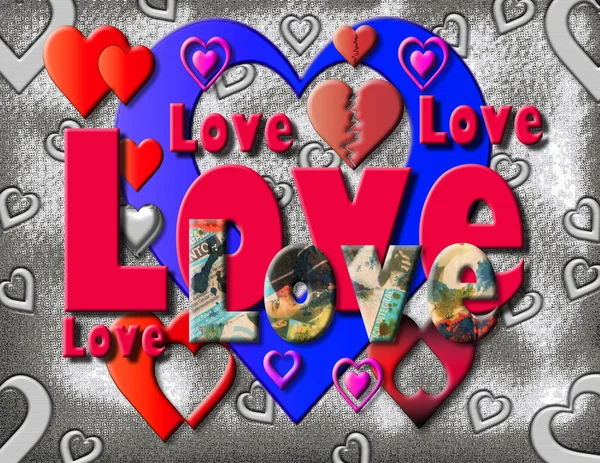 ความรักและหัวใจ — ภาพถ่ายสต็อก