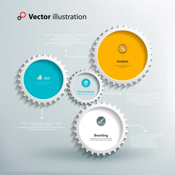 Ikony i przypisy informacje graficzne — Wektor stockowy