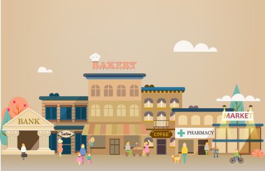 küçük bir kasaba olan küçük ve orta boy işletmeler.