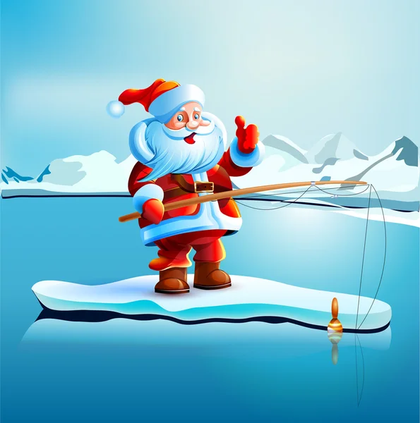 100,000 Santa fishing Vector Images