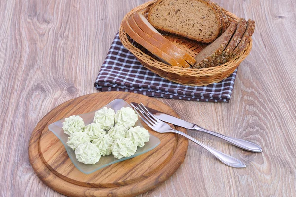 Bread with butter — Stock Photo, Image