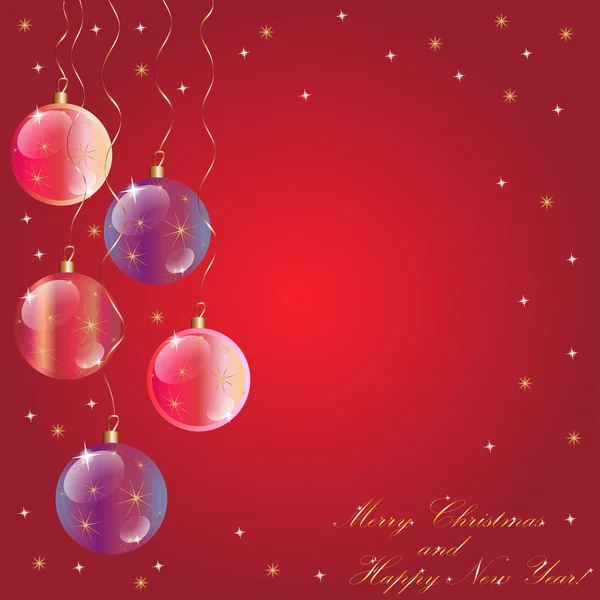 Merry christmas bollen vector — Stockvector