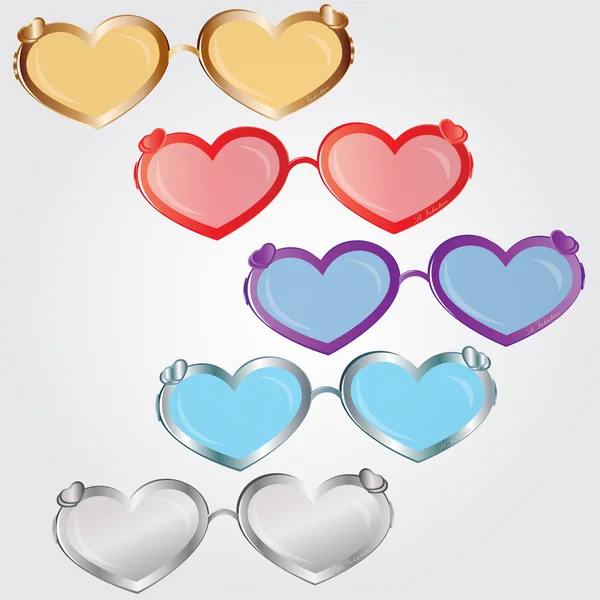 St.Valentine's glasses — Stock Vector