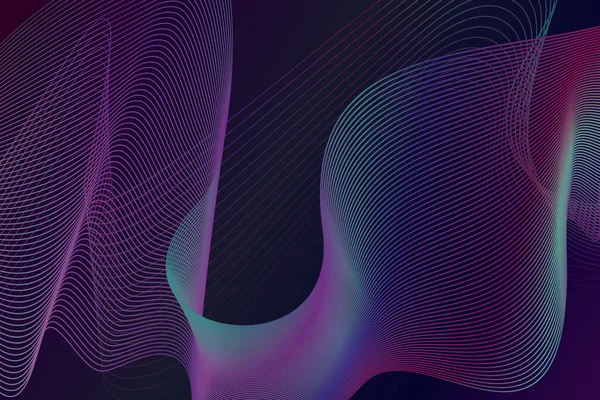 Abstract Images Use Technique Draw Curves Back Forth Waves Gradation — Stock vektor
