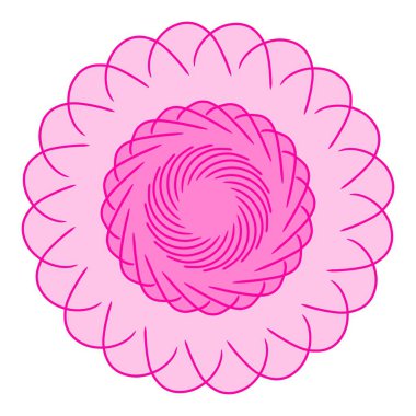 Süs için uygun dekoratif kasımpatı mandala çizimi