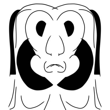 El çizimi köpek adam duvar dekorasyonu ve duvar kağıdı için uygun