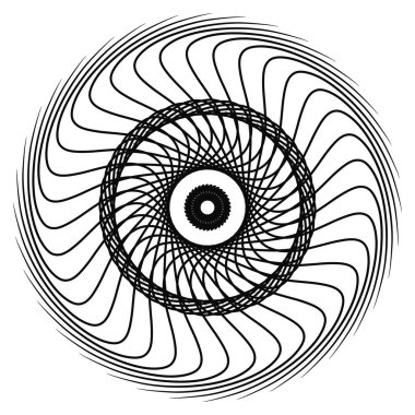 Dekorasyon için uygun siyah beyaz göz mandala