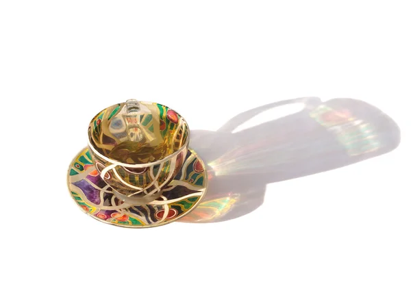 parlak lekeli çay fincanı