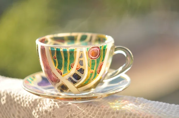 Chávena de chá manchada Imagens Royalty-Free