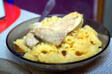 et parçası ile makarna