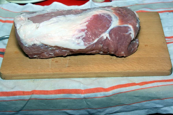 Rig of fresh pork meat — Stock Photo, Image