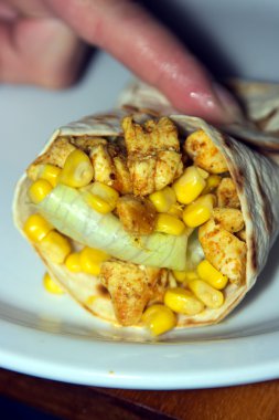 tortilla plaka üzerinde