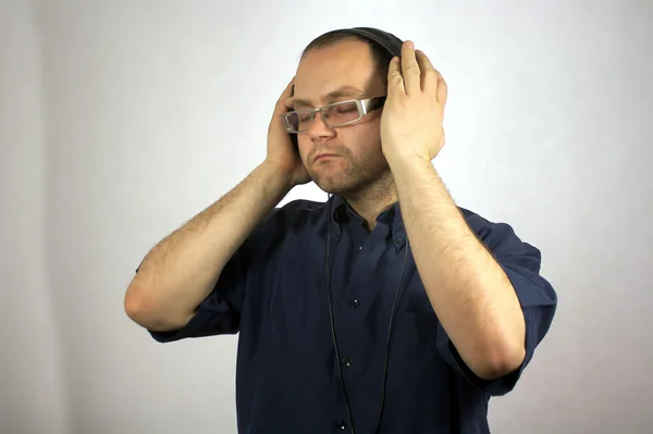 Man with headphones — Stock Photo, Image