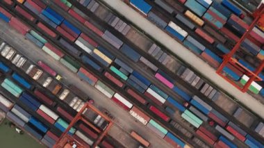 Konteynırlar ve liman, ticaret ve lojistik.