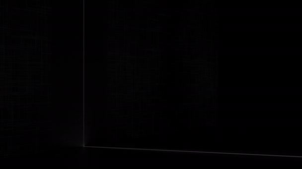 ドアを開けて光が差し込み3Dレンダリング — ストック動画