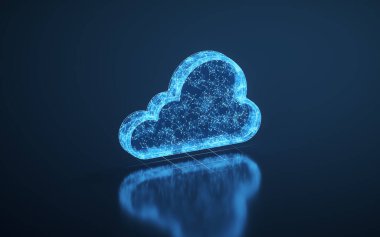 Bulut hesaplama ve büyük veri, 3D görüntüleme. Bilgisayar dijital çizimi.