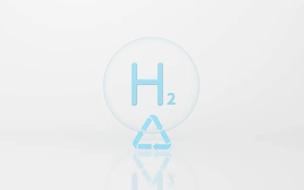 Hydrogen Recyclable Arrow Rendering Computer Digital Drawing — Stock Photo, Image