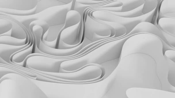 弯曲纸张的流动 3D渲染 计算机数字绘图 — 图库视频影像