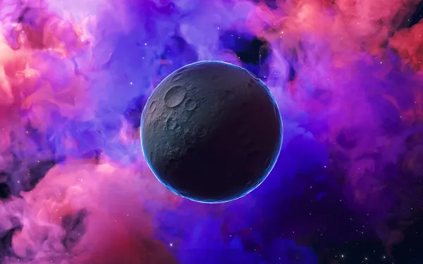 Nebula Gezegen Görüntüleme Bilgisayar Dijital Çizimi — Stok fotoğraf