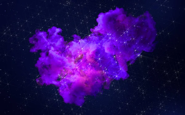 Nebulae Colored Smoke Rendering Computer Digital Drawing — Stock Photo, Image