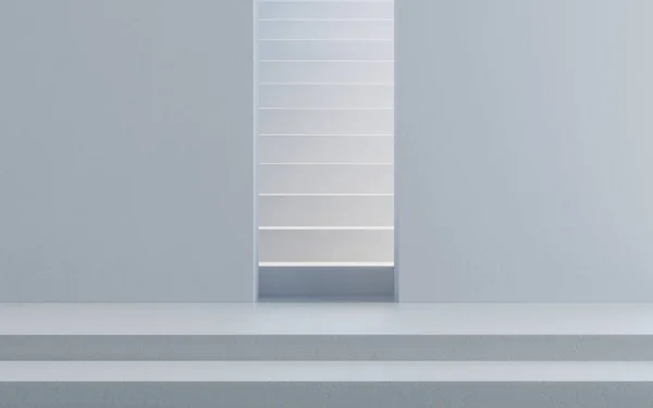 Una Habitación Vacía Que Contiene Escaleras Representación Dibujo Digital Informático —  Fotos de Stock