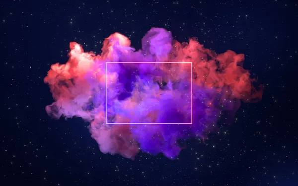 Nebulae Colored Smoke Rendering Computer Digital Drawing — Stock Photo, Image