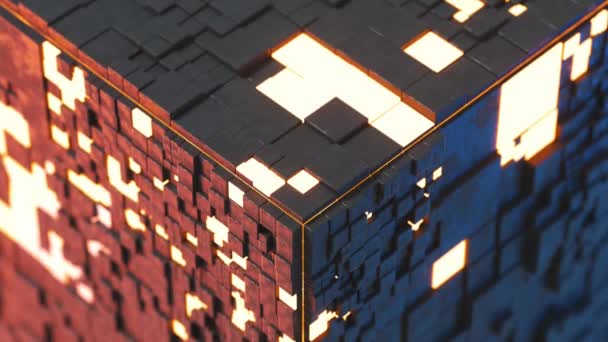 Cubes Matériaux Structure Des Circuits Rendu — Video