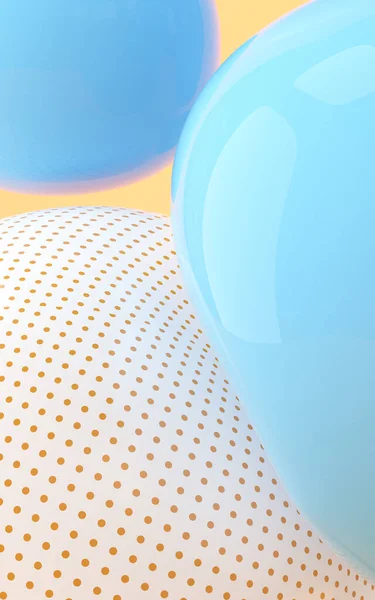 弾力と抽象的なボール 3Dレンダリング コンピュータ デジタル ドローイング — ストック写真