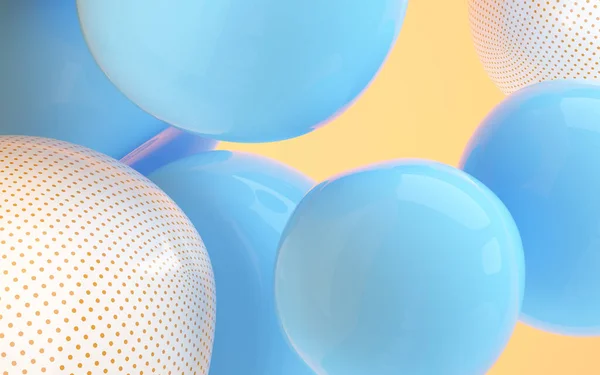 Вибухові Абстрактні Кульки Рендеринг Комп Ютерне Цифрове Креслення — стокове фото
