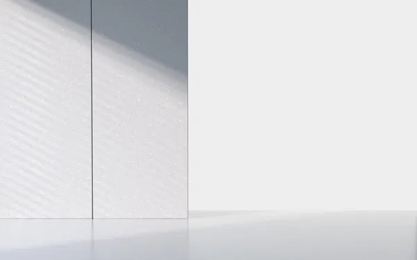 Белая Пустая Комната Рендеринг Цифровой Рисунок — стоковое фото