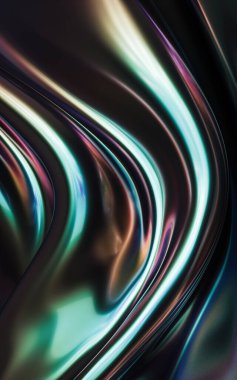 Pürüzsüz yüzeyi olan giysiler, 3 boyutlu çizimler. Bilgisayar dijital çizimi.