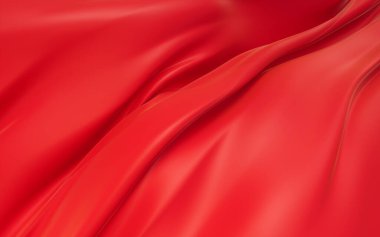 Kırmızı uçan giysiler, 3D görüntüleme. Bilgisayar dijital çizimi.