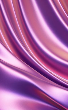 Mor pürüzsüz elbiseler, 3 boyutlu çizimler. Bilgisayar dijital çizimi.