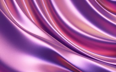 Mor pürüzsüz elbiseler, 3 boyutlu çizimler. Bilgisayar dijital çizimi.