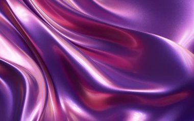 Mor pürüzsüz elbiseler, 3 boyutlu çizimler. Bilgisayar dijital çizimi.