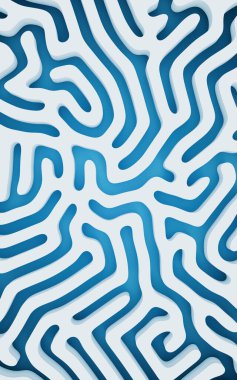 Soyut çizgiler ve eğri çizgiler, üç boyutlu görüntüleme. Bilgisayar dijital çizimi.