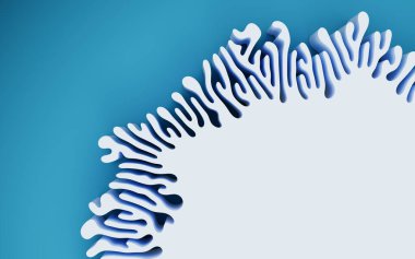 Soyut çizgiler ve eğri çizgiler, üç boyutlu görüntüleme. Bilgisayar dijital çizimi.