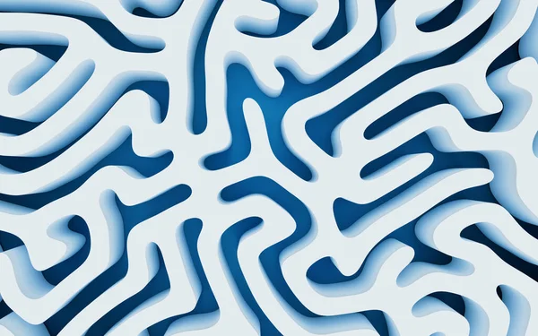 Soyut çizgiler ve eğri çizgiler, üç boyutlu görüntüleme. Bilgisayar dijital çizimi.