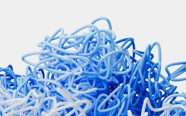 Soyut çizgiler birbirine bağlı, üç boyutlu görüntüleme. Bilgisayar dijital çizimi.