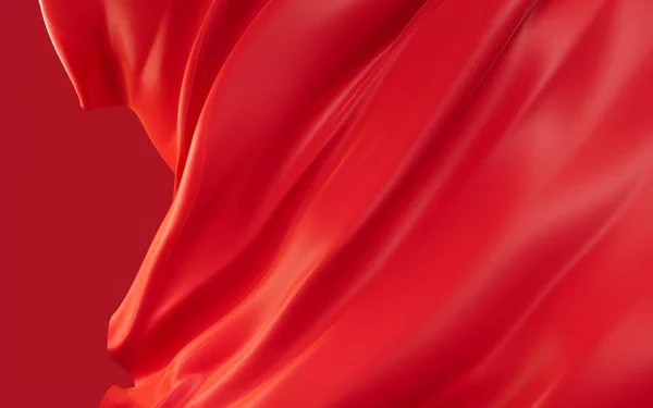 Rød Flygende Klær Rendering Datategning – stockfoto