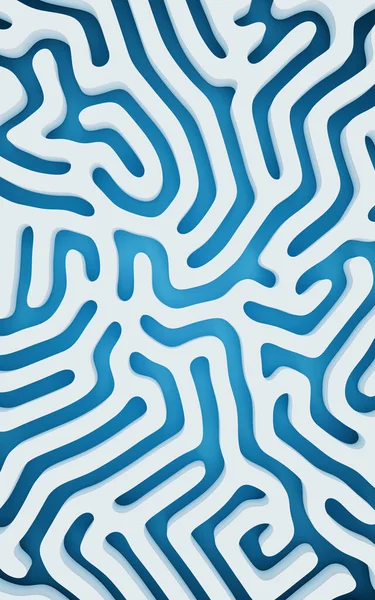 Soyut çizgiler ve eğri çizgiler, üç boyutlu görüntüleme. Bilgisayar dijital çizimi.