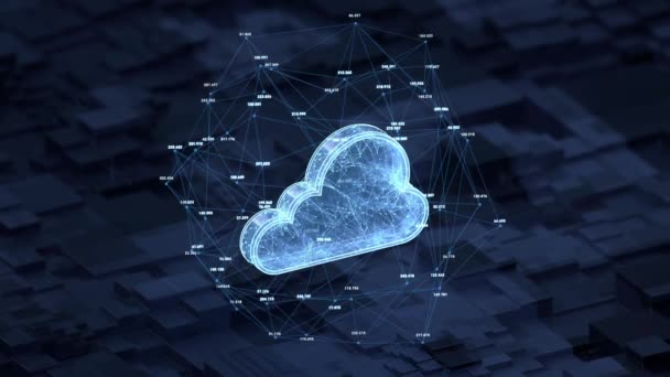 Big Data Cloud Computing Rendering — Stock Video