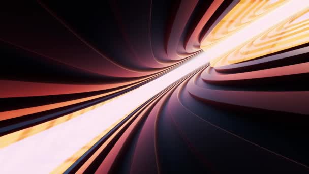 Циклічна Анімація Неонових Ліхтарів Тунелів Рендеринга — стокове відео