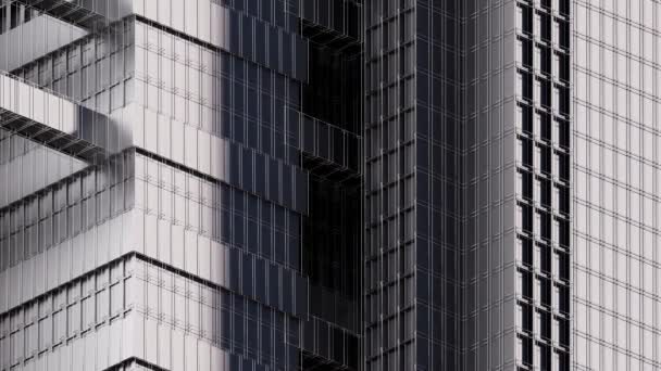 Městská Budova Během Dne Modulární Budova Vykreslování — Stock video