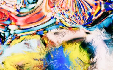 Soyut gradyan sıvısı, 3 boyutlu görüntüleme. Bilgisayar dijital çizimi.