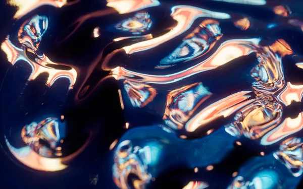 Abstract Flowing Liquid Rendering Computer Digital Drawing — Stockfoto